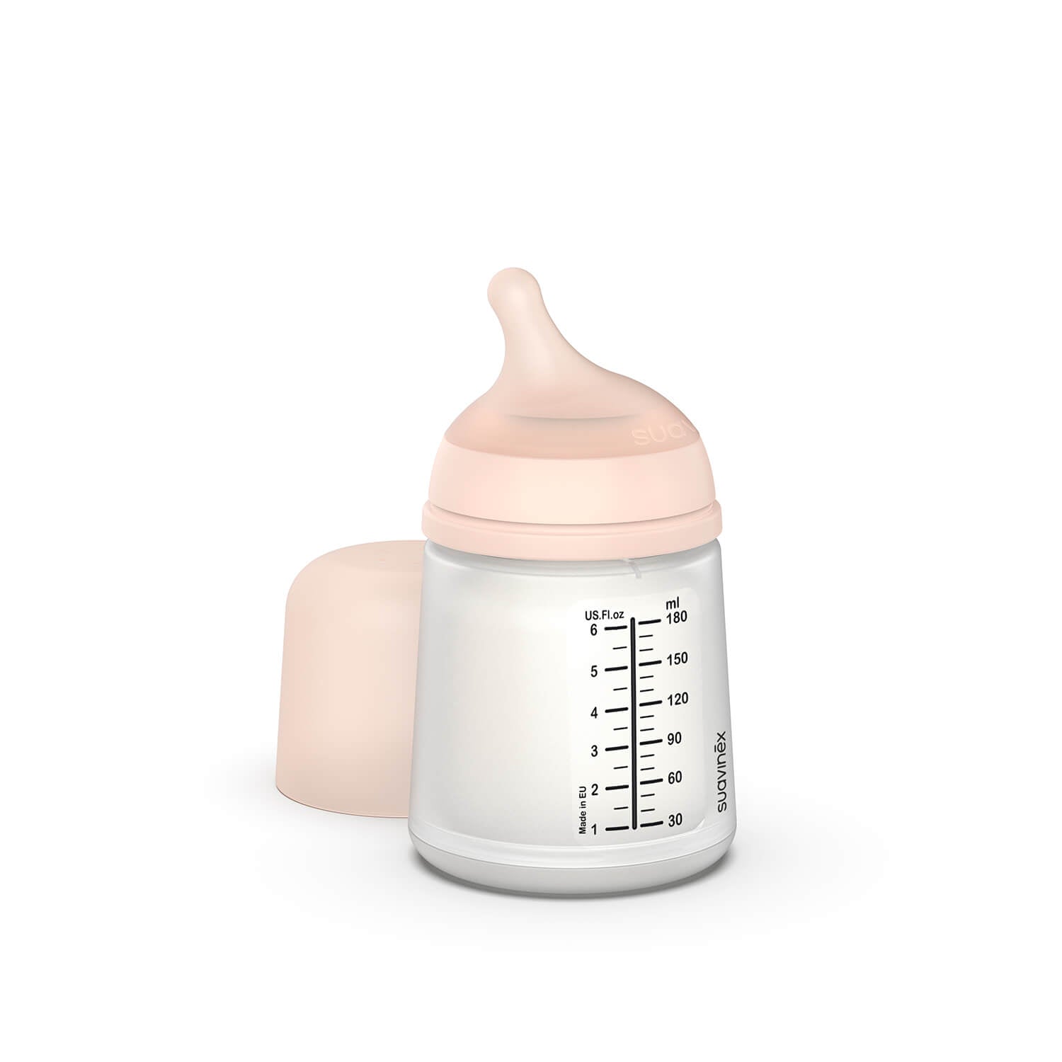 Mamadera Zero.Zero de 180ml con Tetina Fisiológica de Silicona Flujo Lento +0 meses