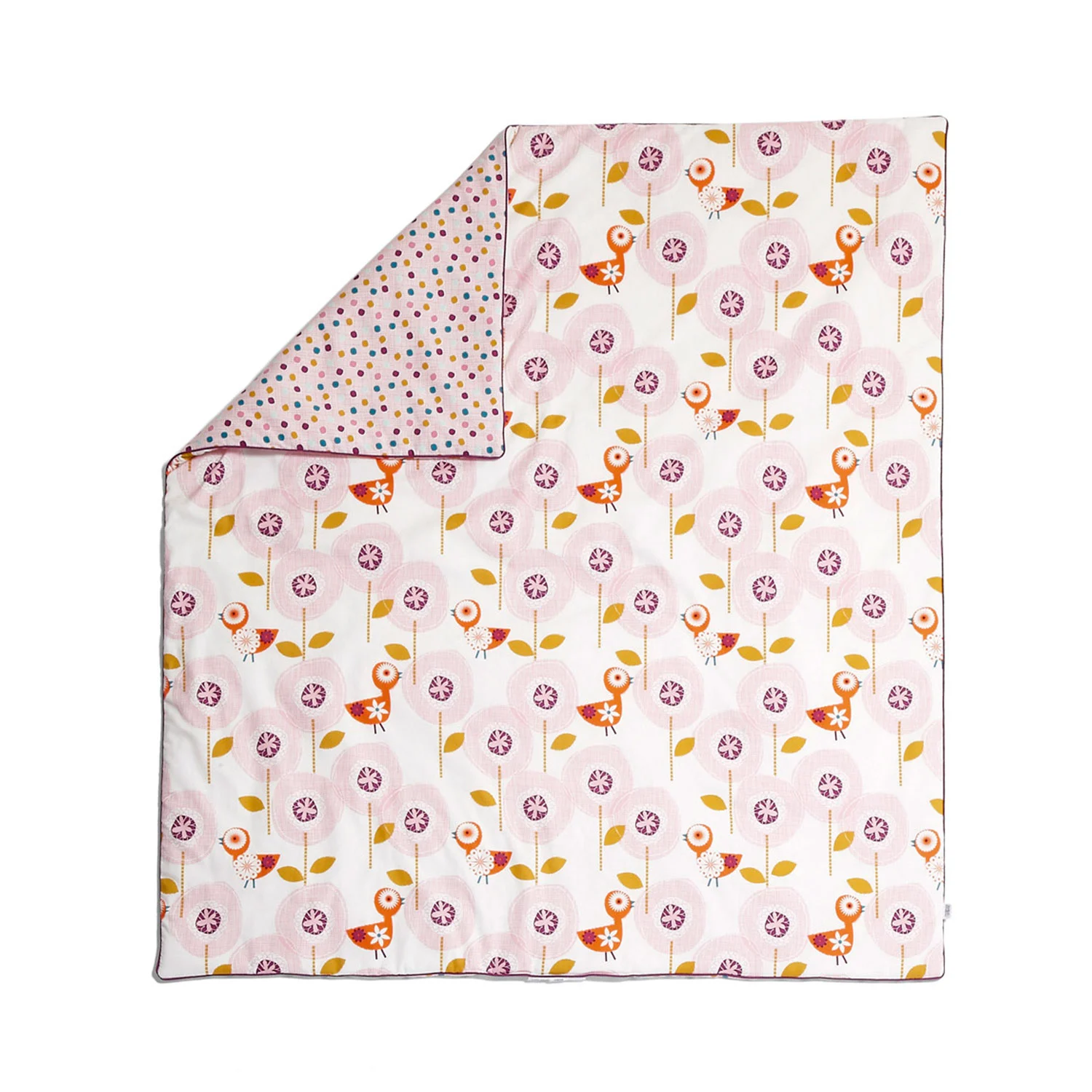 Cobertor Patternology Bird Rosa 100 x 120 cm - OUTLET