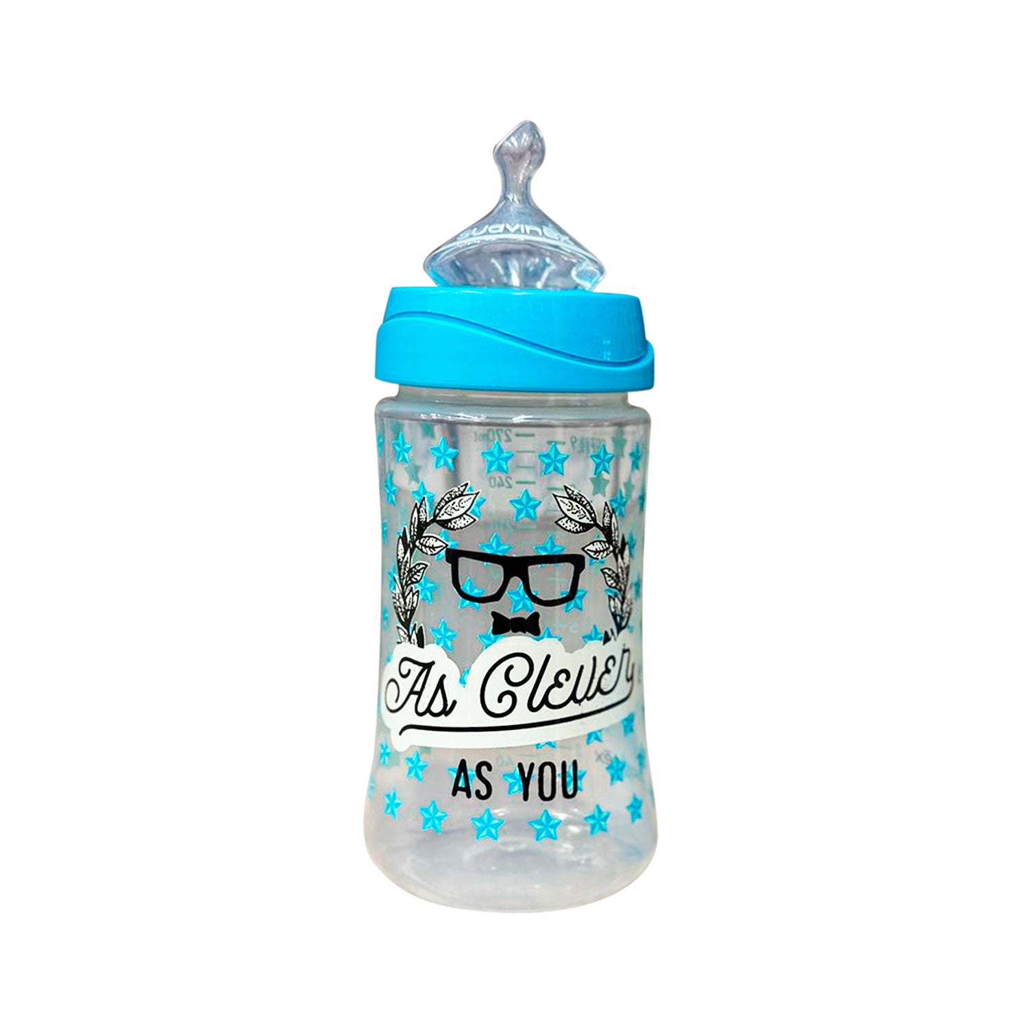 Mamadera As You Azul de 270ml con Tetina Anatómica de Silicona Flujo Medio 0/6 meses