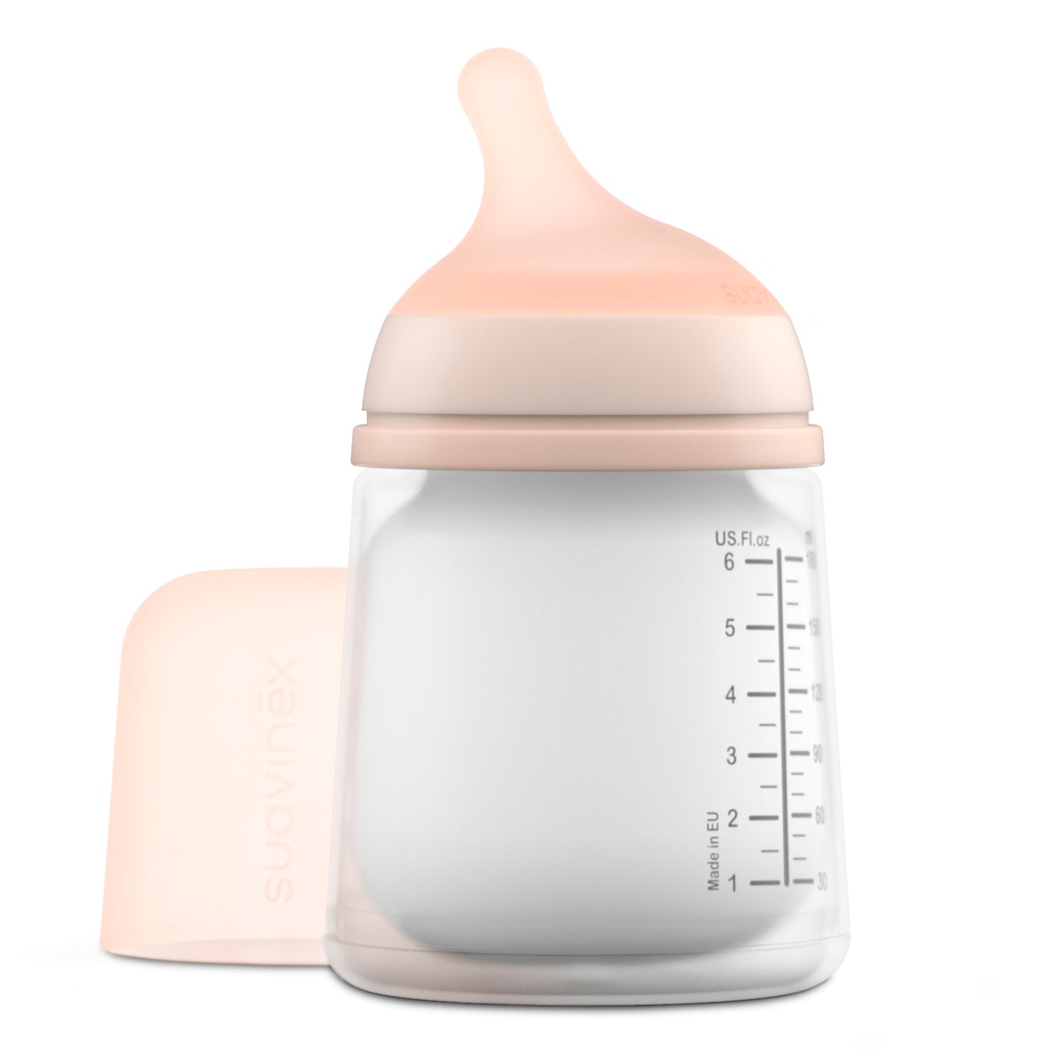 Mamadera Zero.Zero de 180ml con Tetina Fisiológica de Silicona Flujo Lento +0 meses