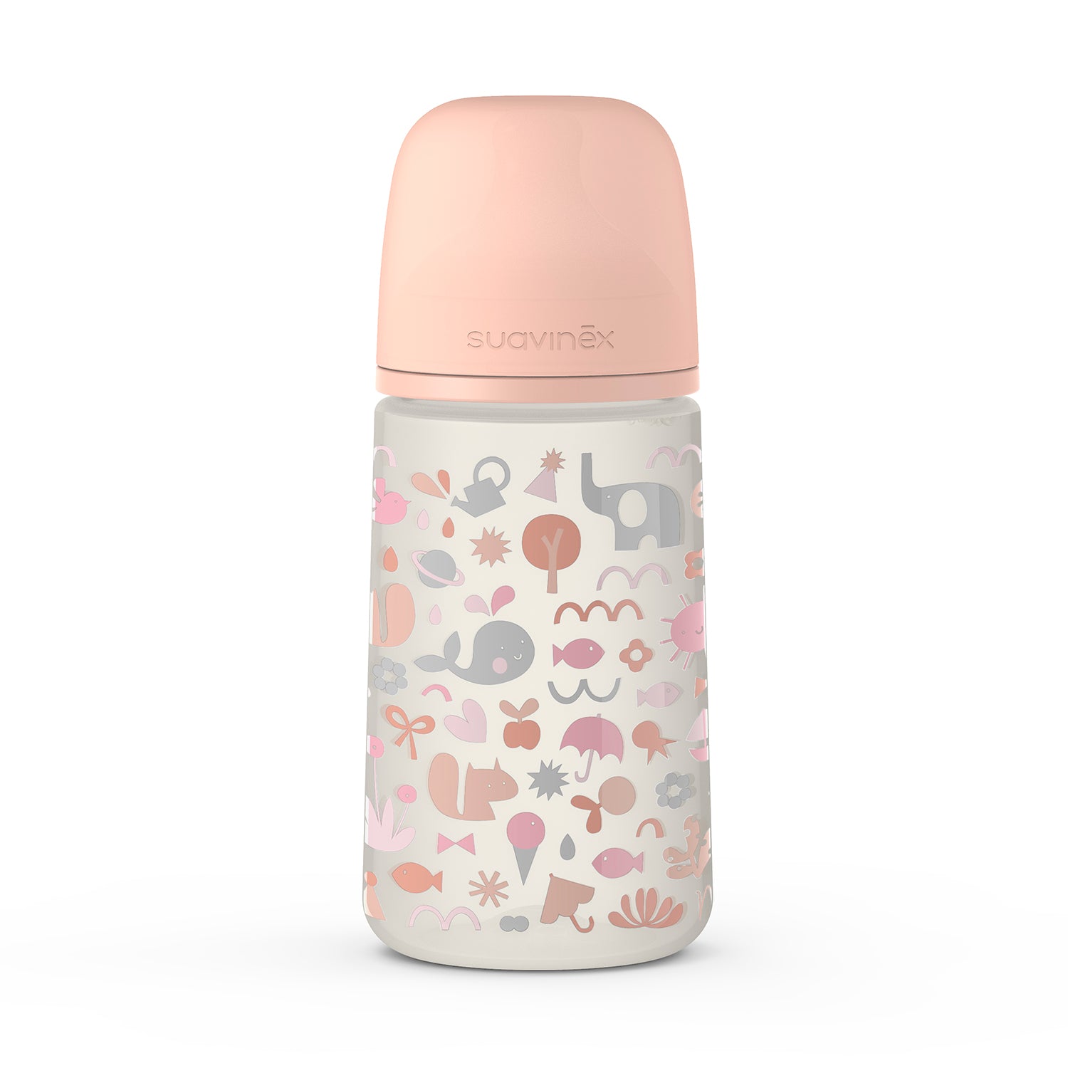 Mamadera Rosa Memories de 270ml con Tetina Fisiologica Sx Pro Flujo Medio +3 meses