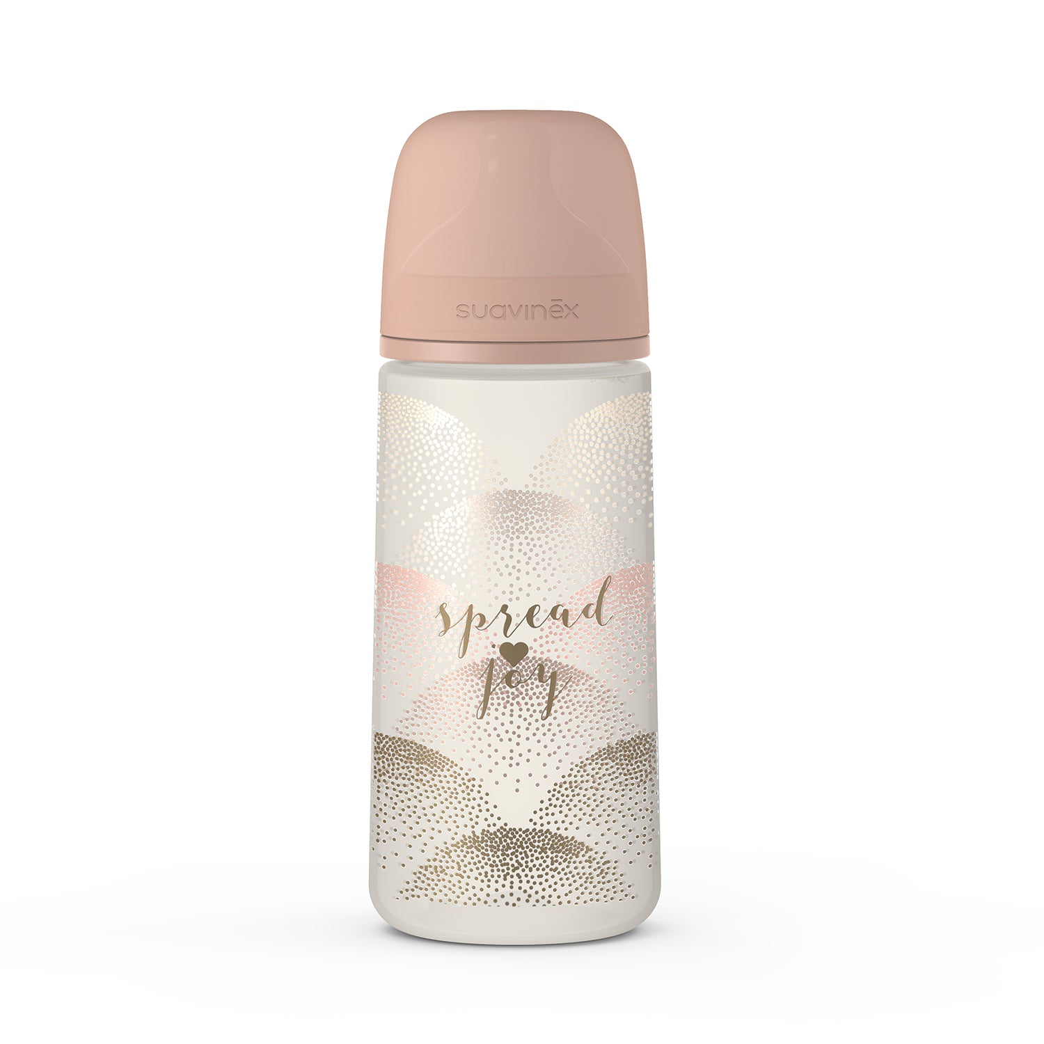 Mamadera Beige Spread Joy de 360ml con Tetina Fisiologica Sx Pro Flujo Denso +6 meses