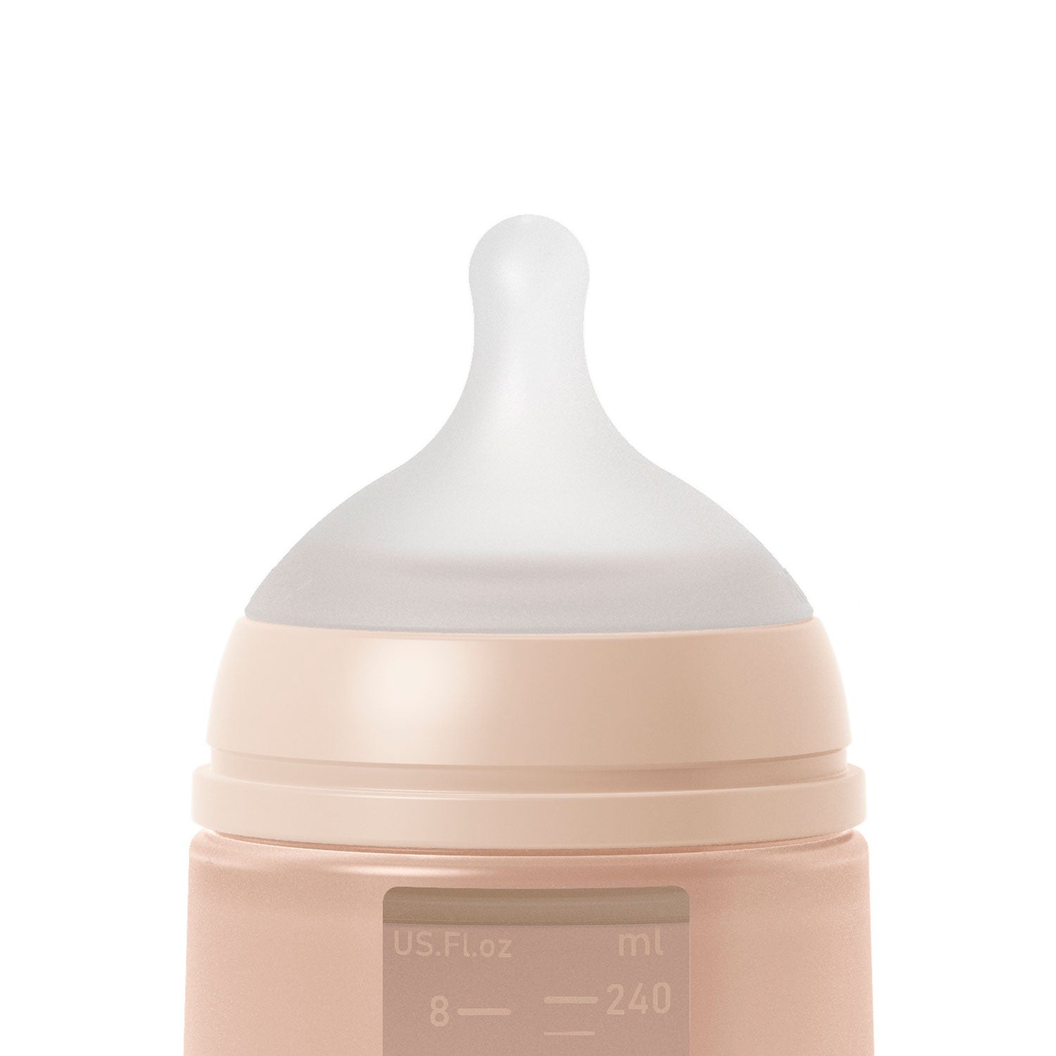 Mamadera Nude Colour Essence de 240ml con Tetina Fisiologica SX Pro de Silicona +3 meses