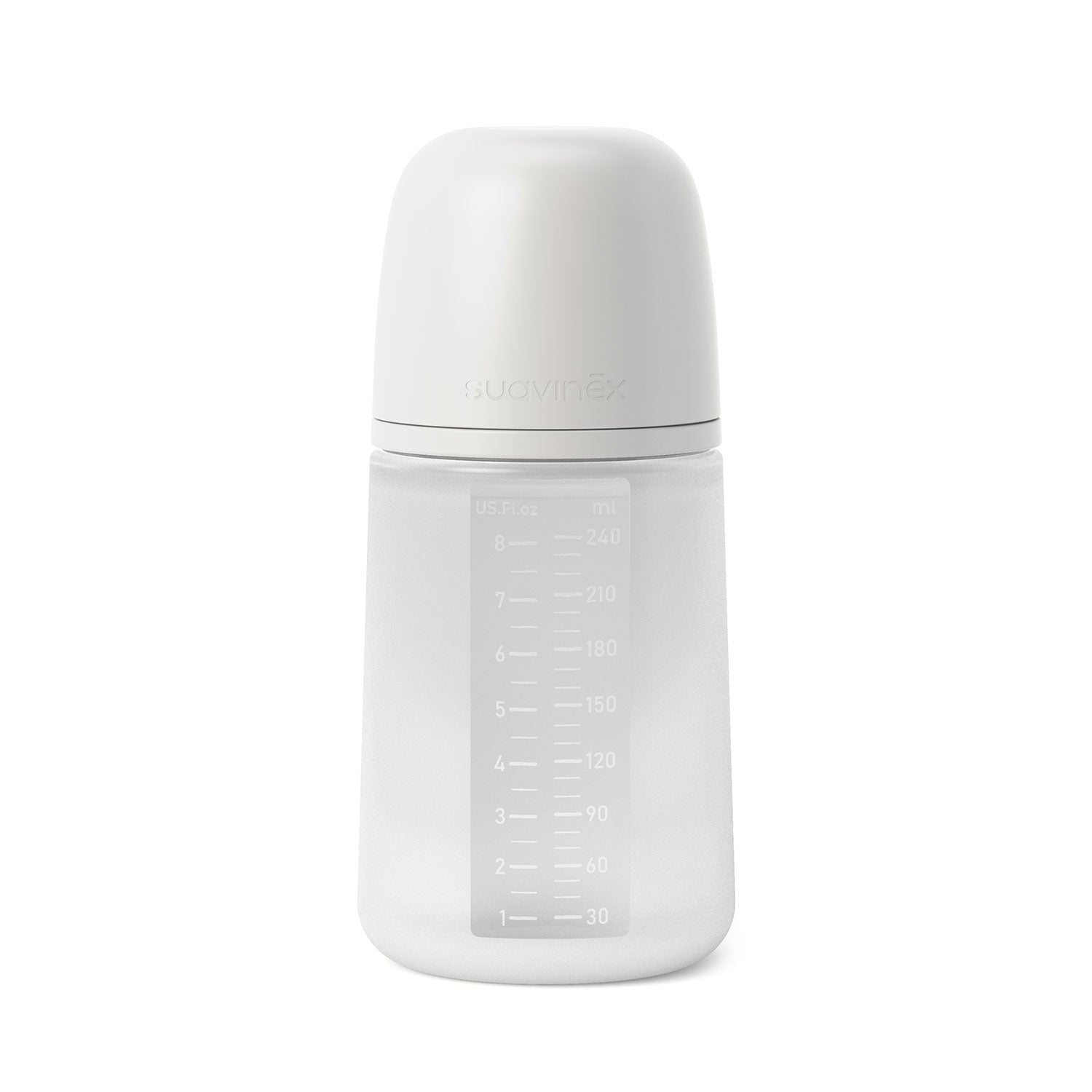 Mamadera Blanca Colour Essence de 240ml con Tetina Fisiologica SX Pro de Silicona +3 meses