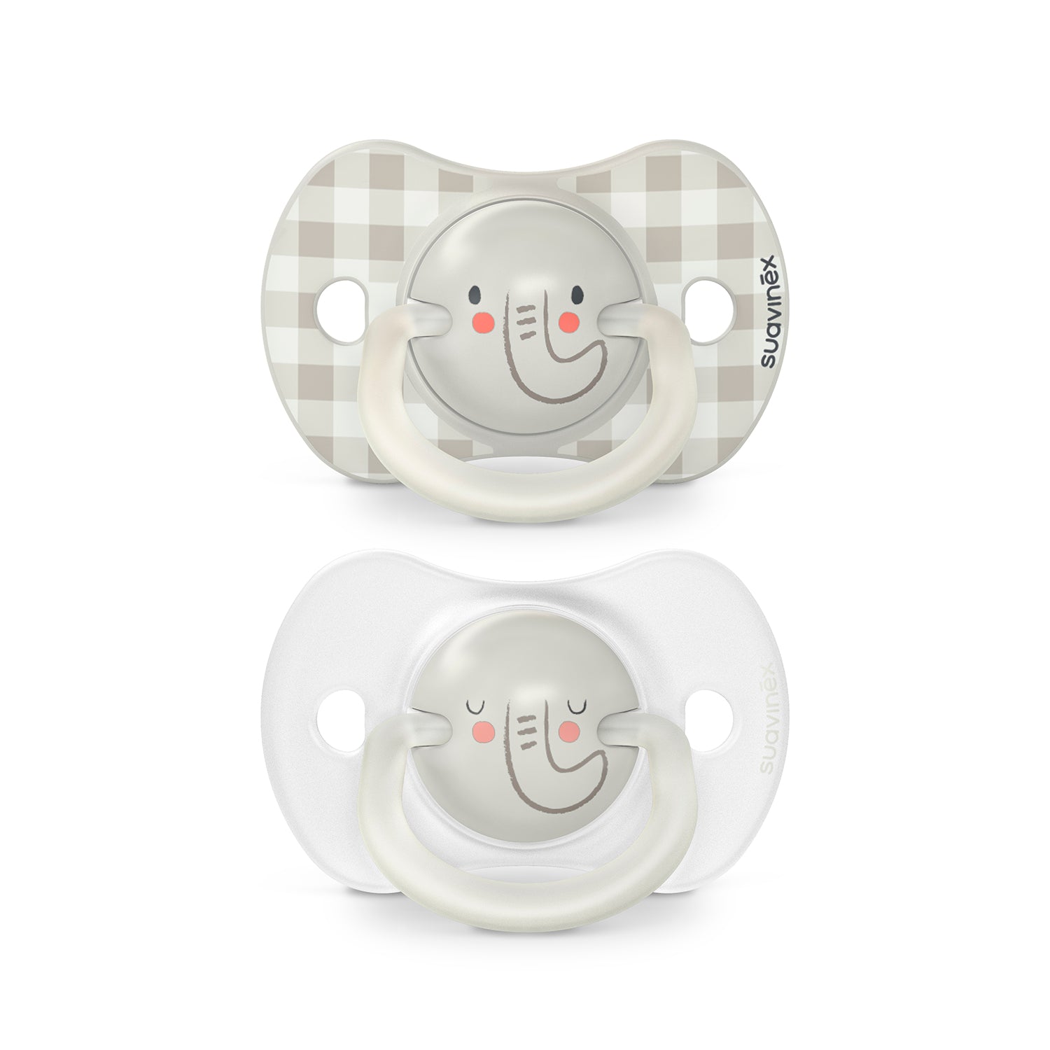 Chupetes Elephant Gris Night - Day con Tetina Fisiologica SX Pro de Silicona 6/18 meses