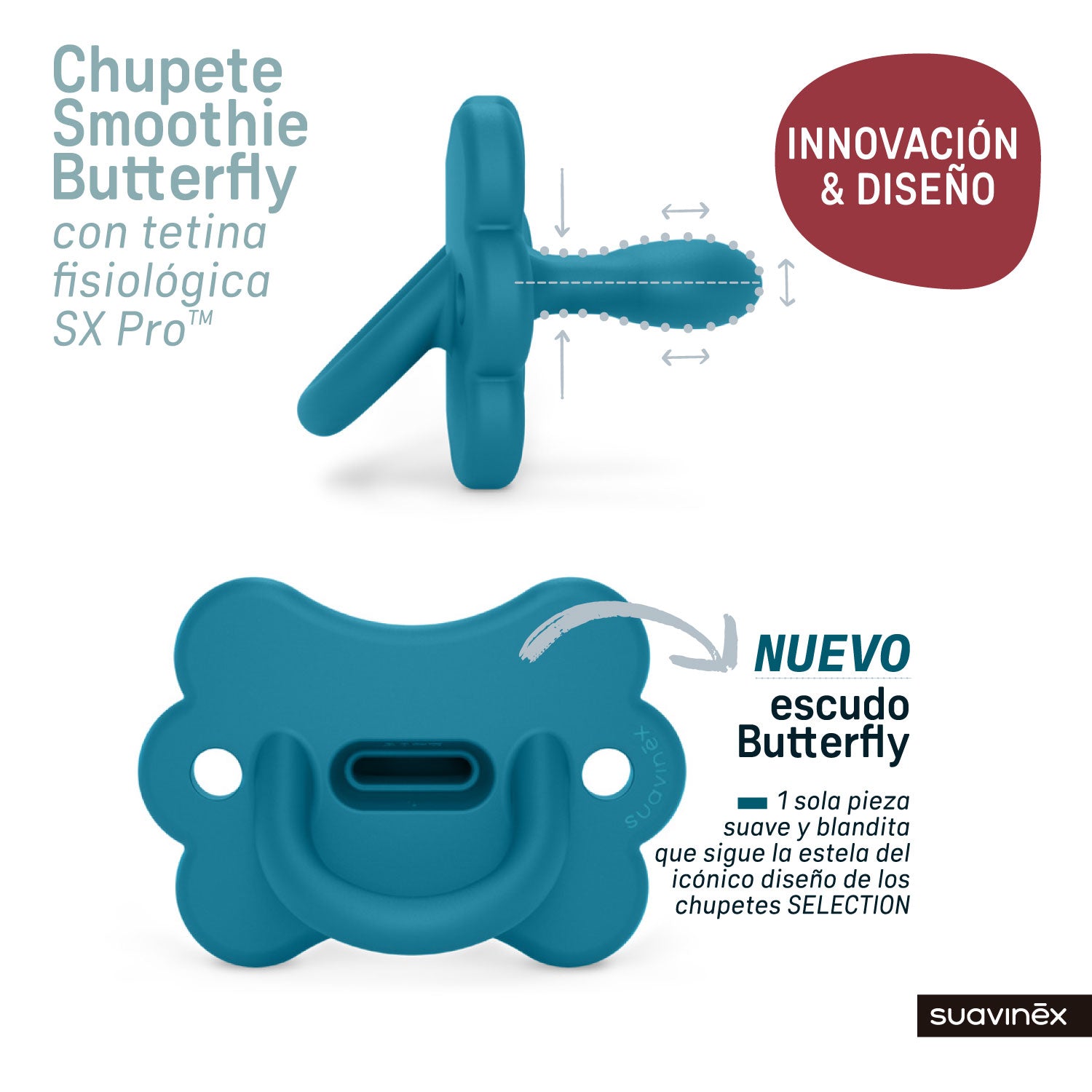 Chupete Lake Green Todo silicona Butterfly 6/18 meses