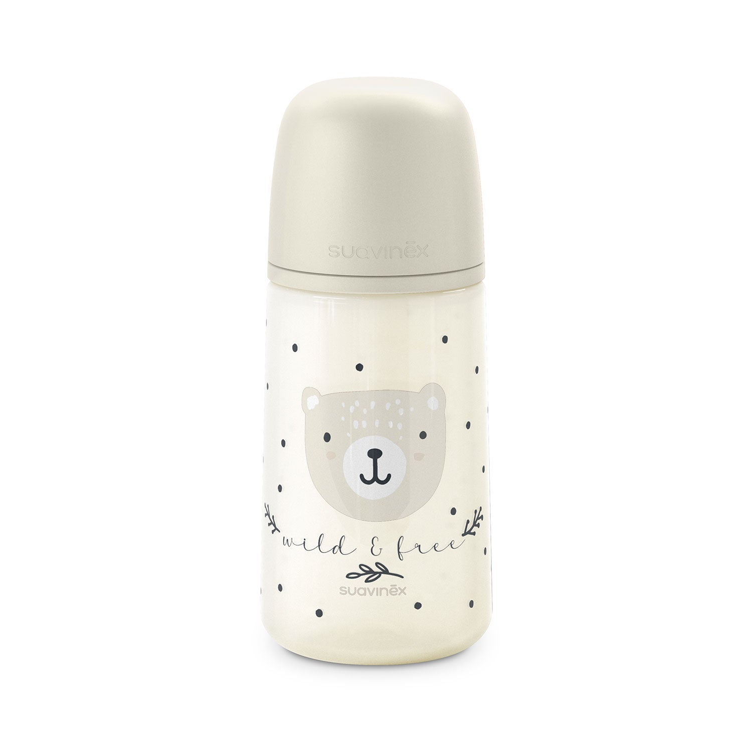 Mamadera Beige Wild de 270ml con Tetina Fisiológica Sx Pro Flujo Medio +3 meses