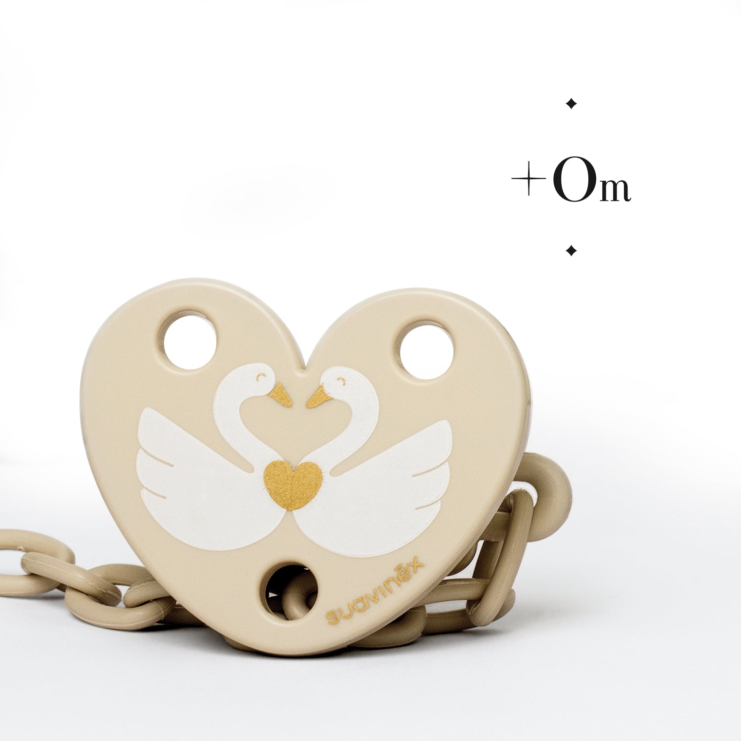 Broche Corazon Cisne Beige