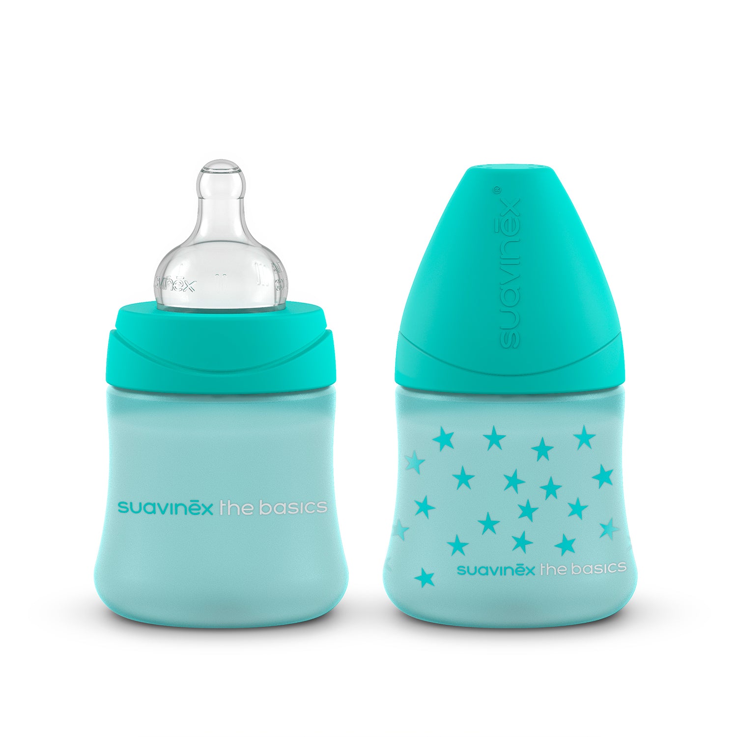 Mamaderas Verde The Basics 150ml con Tetina Redonda de Silicona Flujo Lento +0 meses