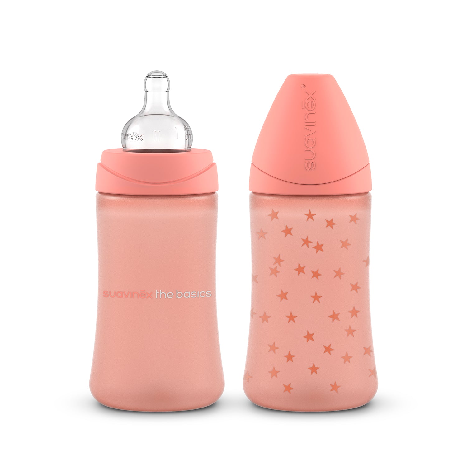 Mamaderas Rosa The Basics 270ml con Tetina Redonda de Silicona Flujo Variable +0 meses