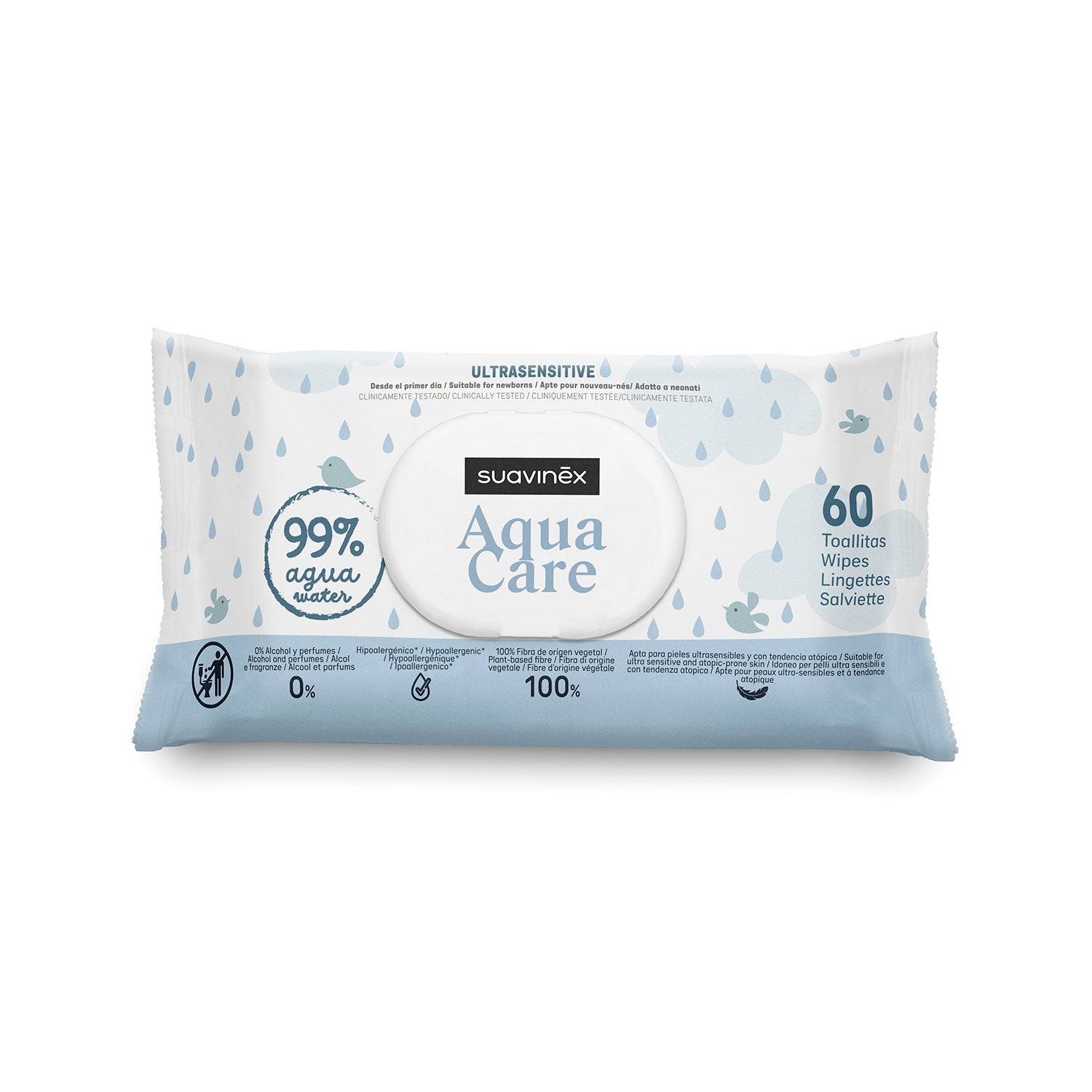 Toallitas Húmedas Aqua Care 60 unidades