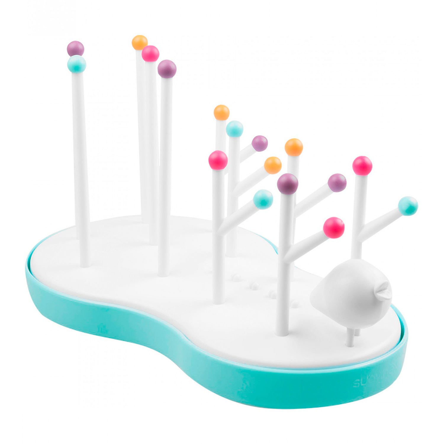 Escurridor de Mamaderas Blanco y Verde con Diseño Ergonómico - OUTLET