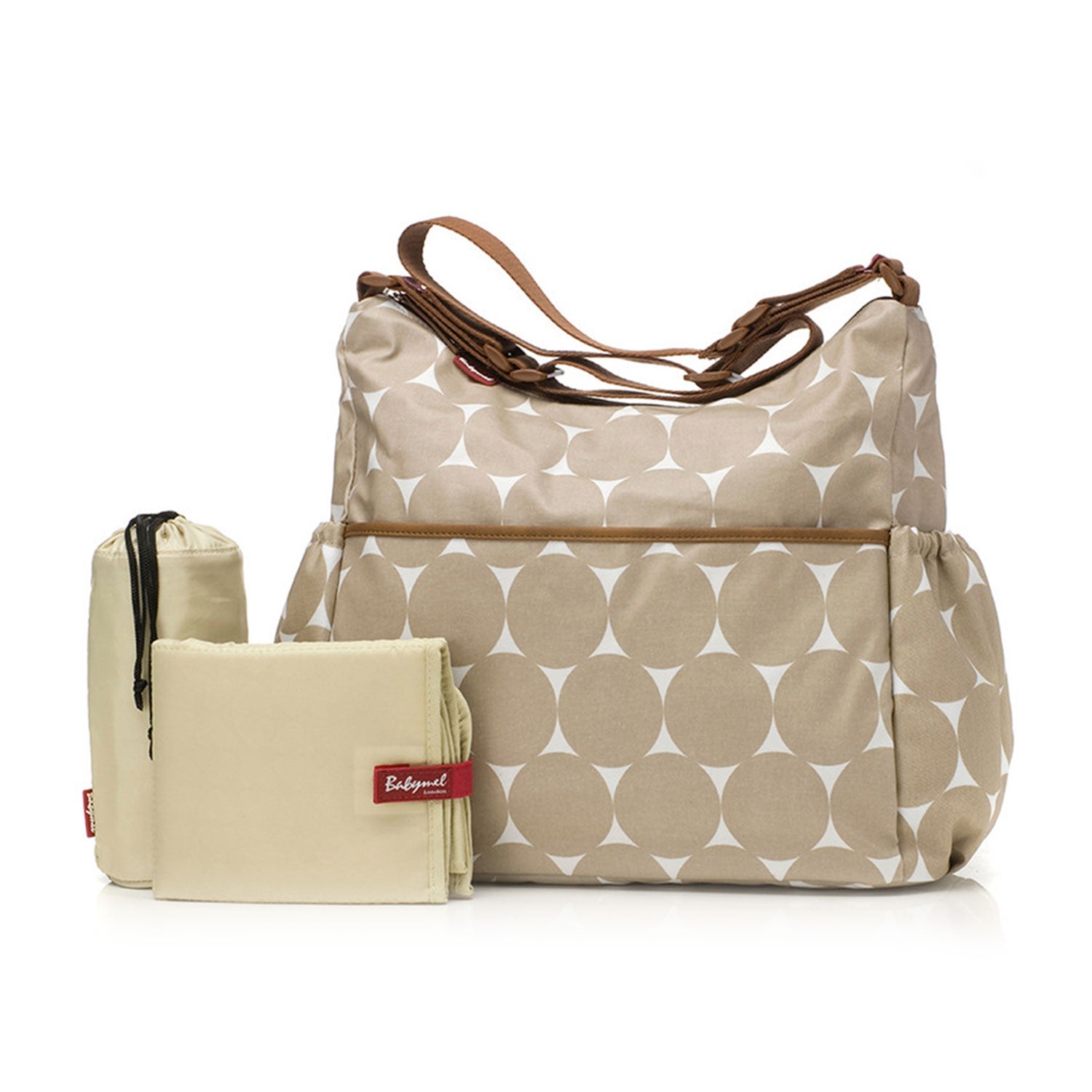 Bolso Maternal Big Slouchy Vintage Bows Beige