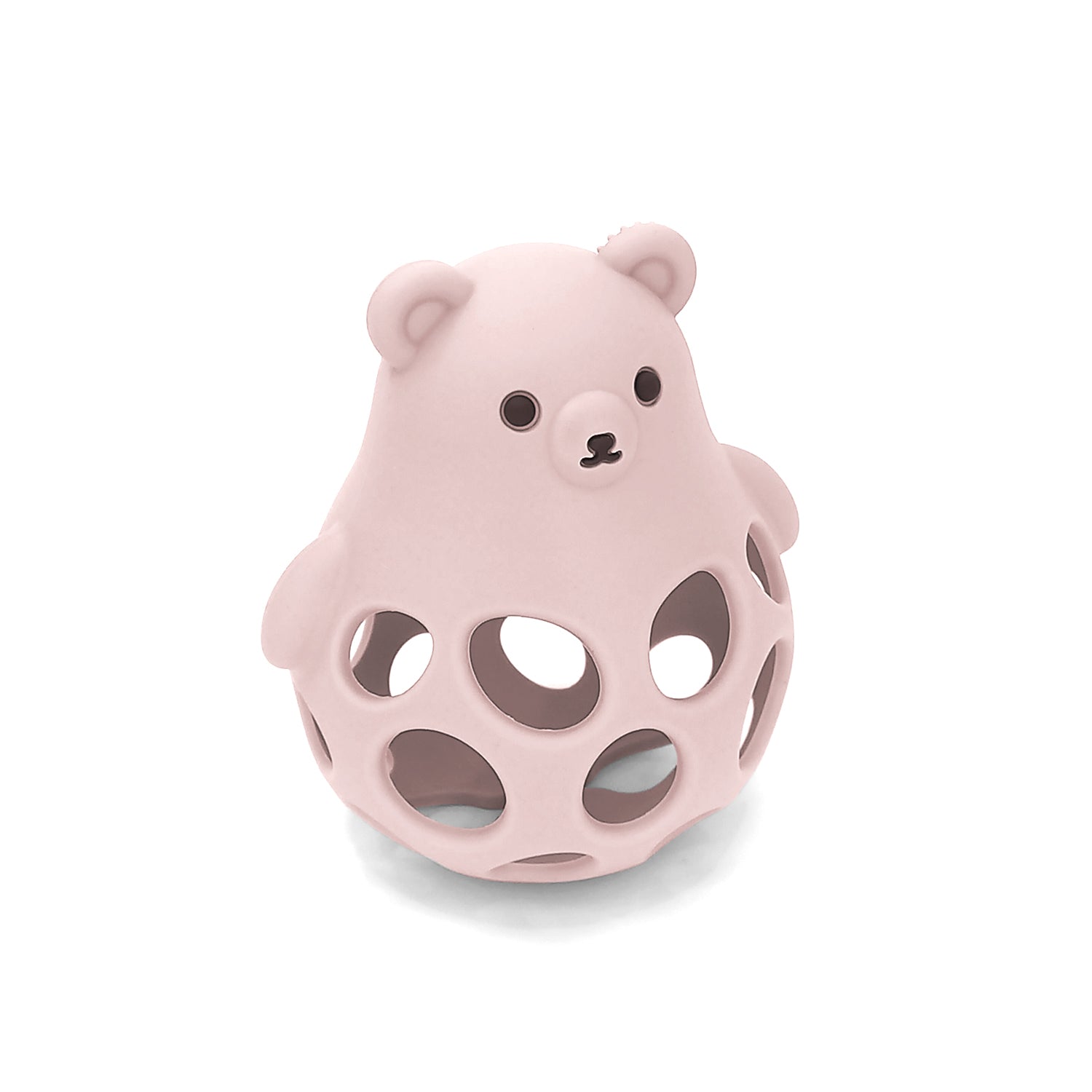 Bbpro - Juguete Mordedor Oso de Silicona Rosa Pastel