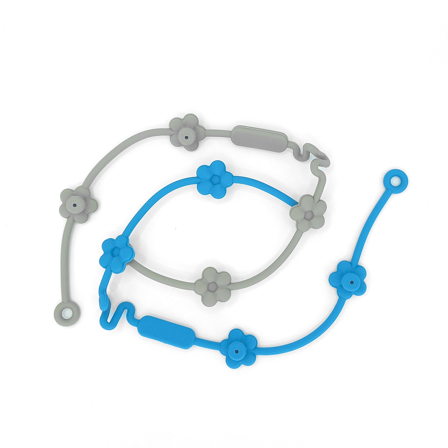 Bbpro - Correas de Silicona para Juguetes Azul y Gris