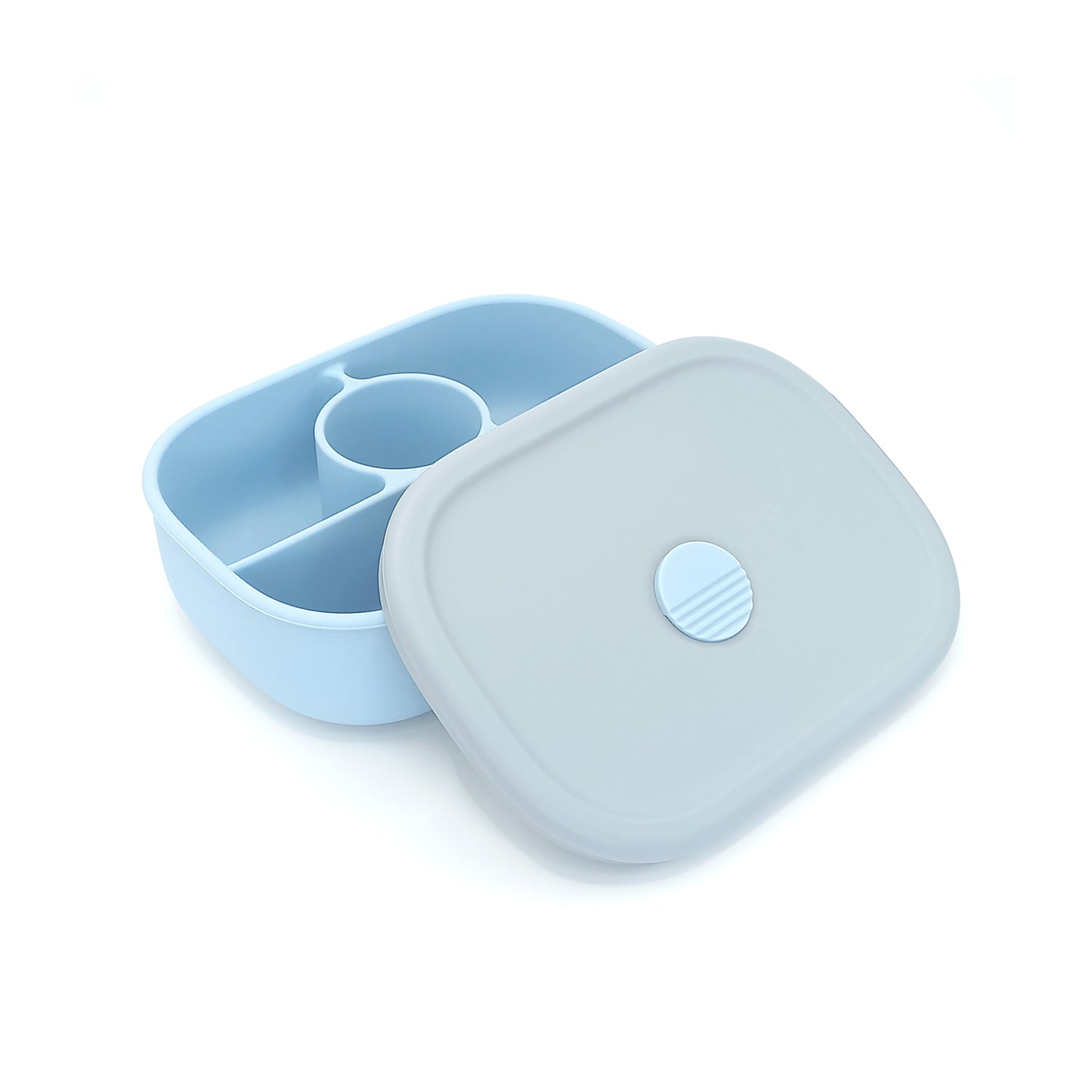 Bbpro - Plato de Silicona Azul con Tapa