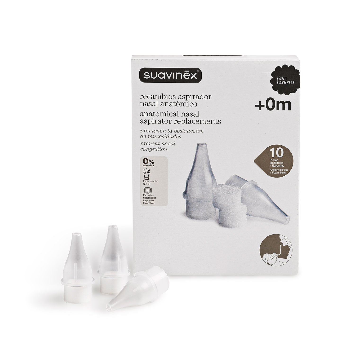 Recambios Aspirador Nasal Anatómico Suavinex – 10 unidades