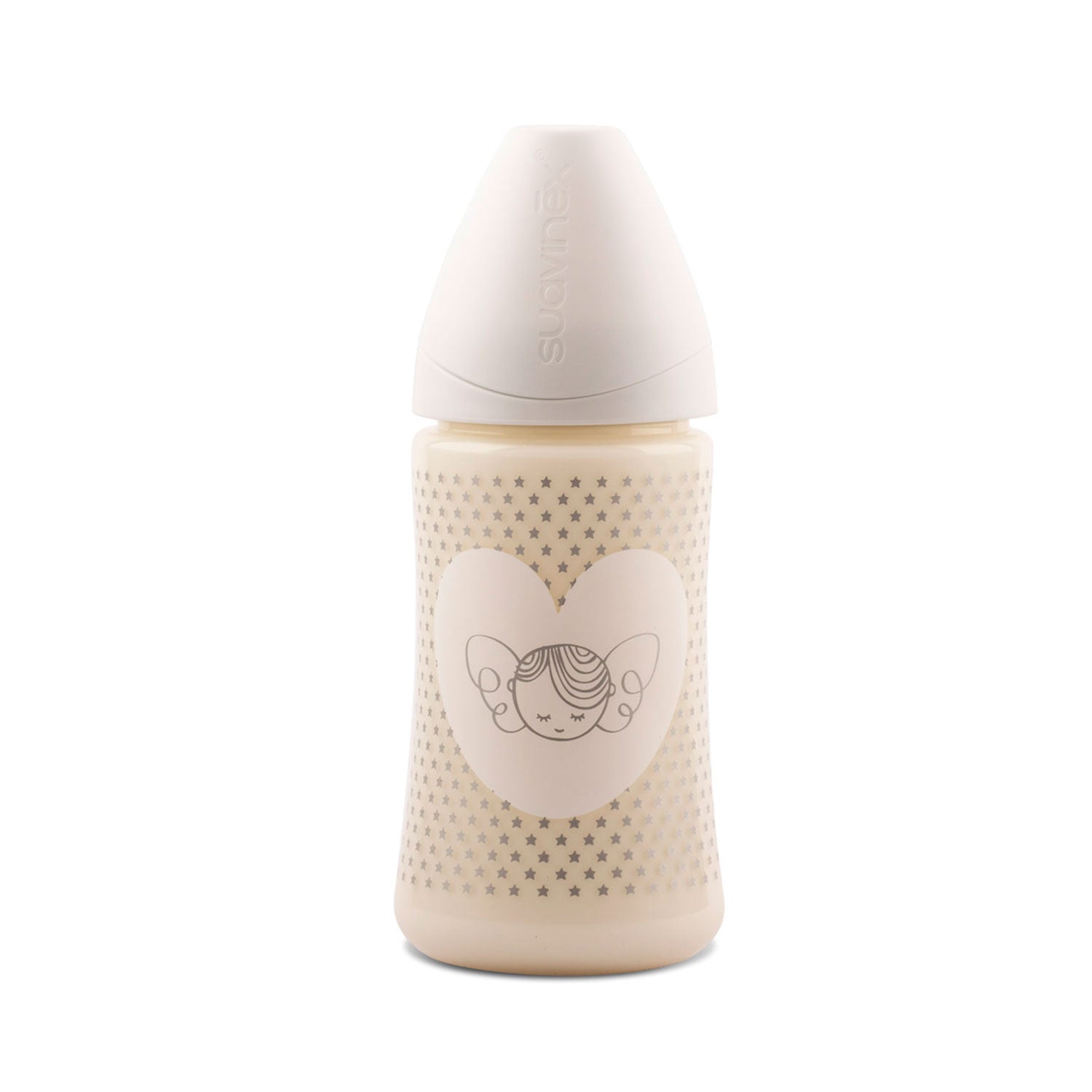 Mamadera Angel de 270ml con Tetina Redonda de Silicona Flujo Variable +0 meses