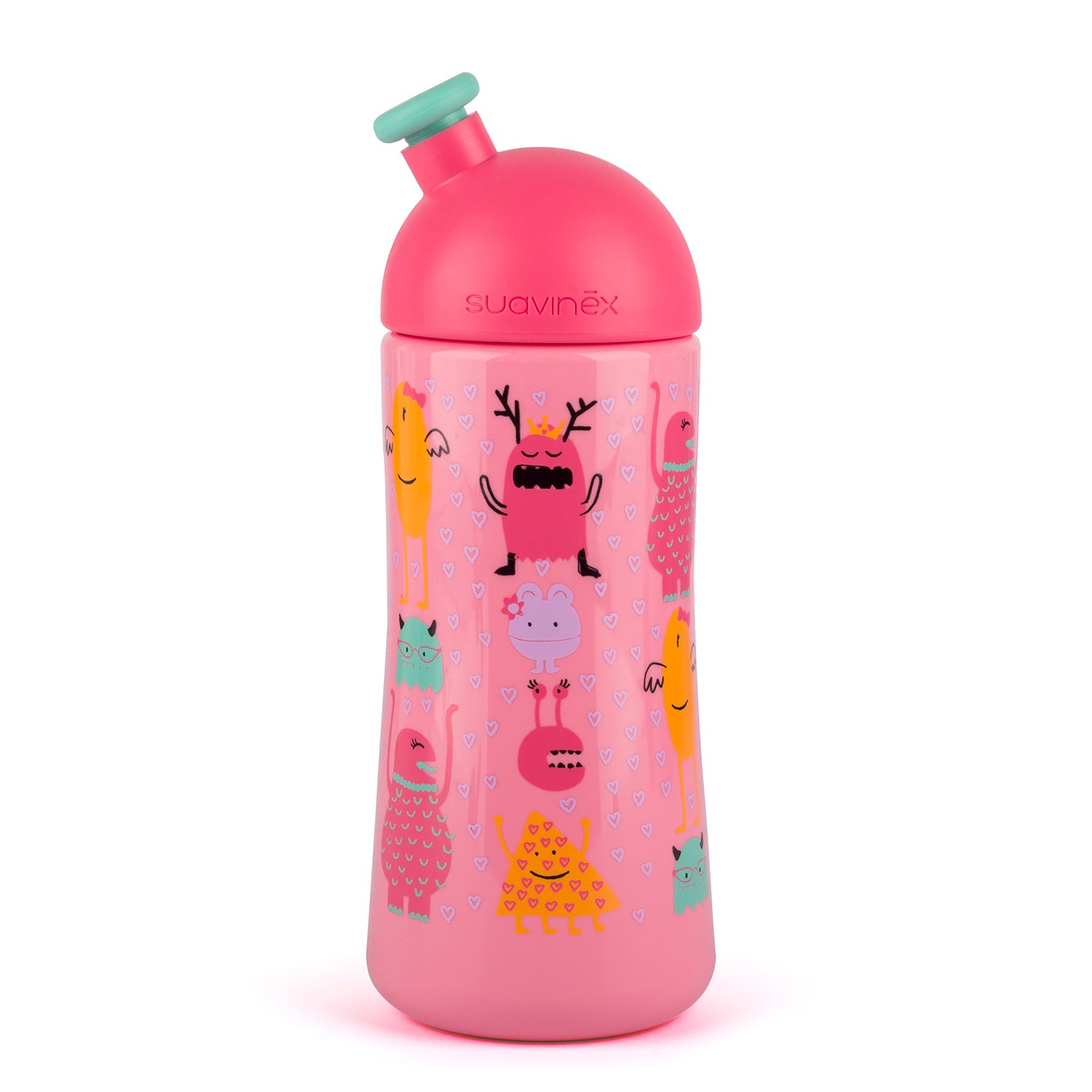 Botella Tapa Sport Booo! Rosa 360ml +12 meses - OUTLET