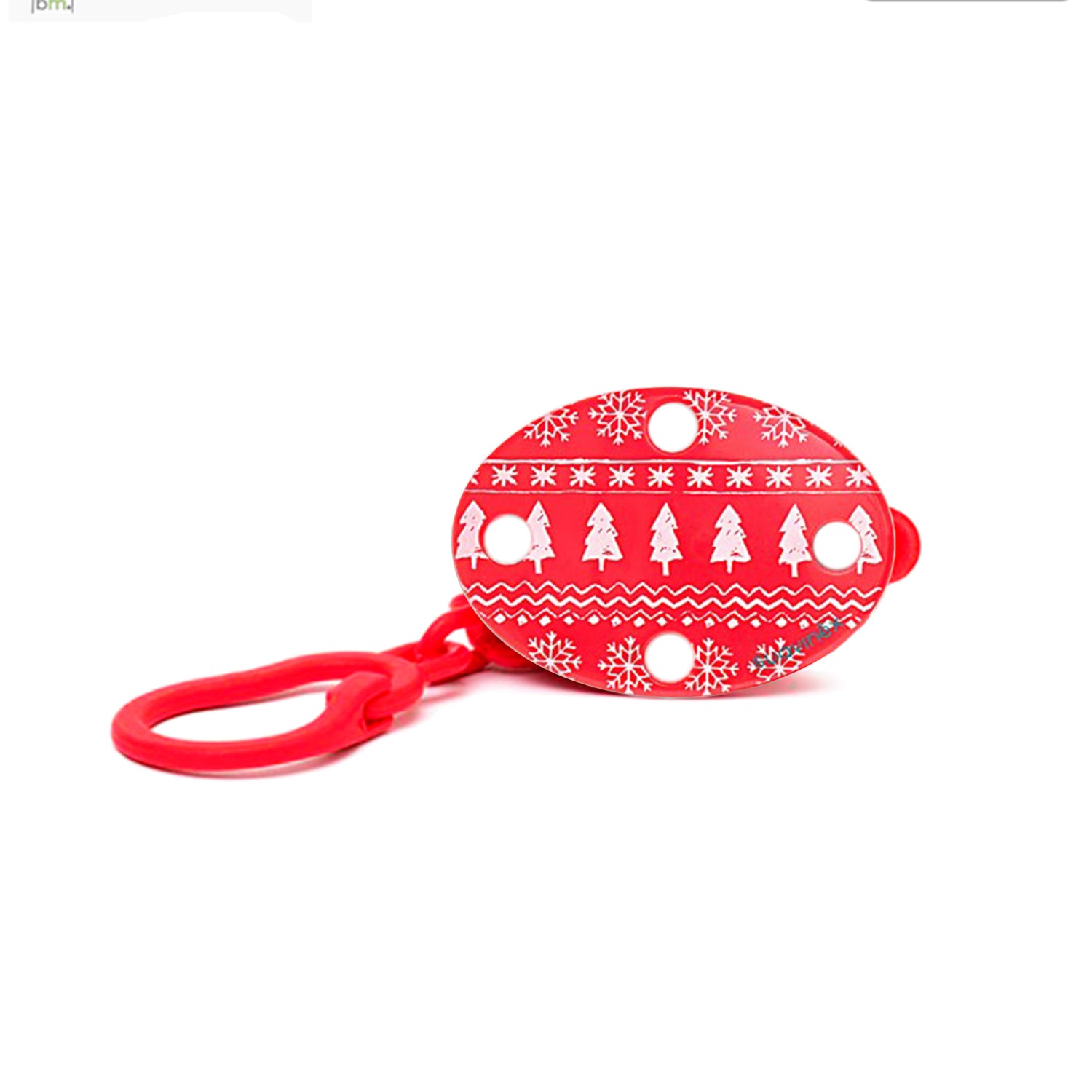 Broche Ovalado Navidad Rojo