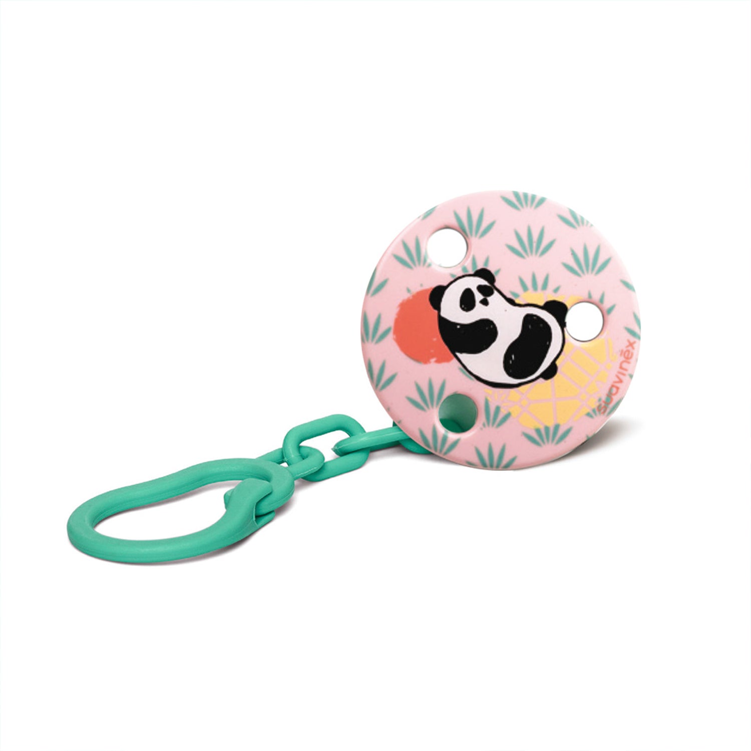 Broche Redondo Panda Rosa