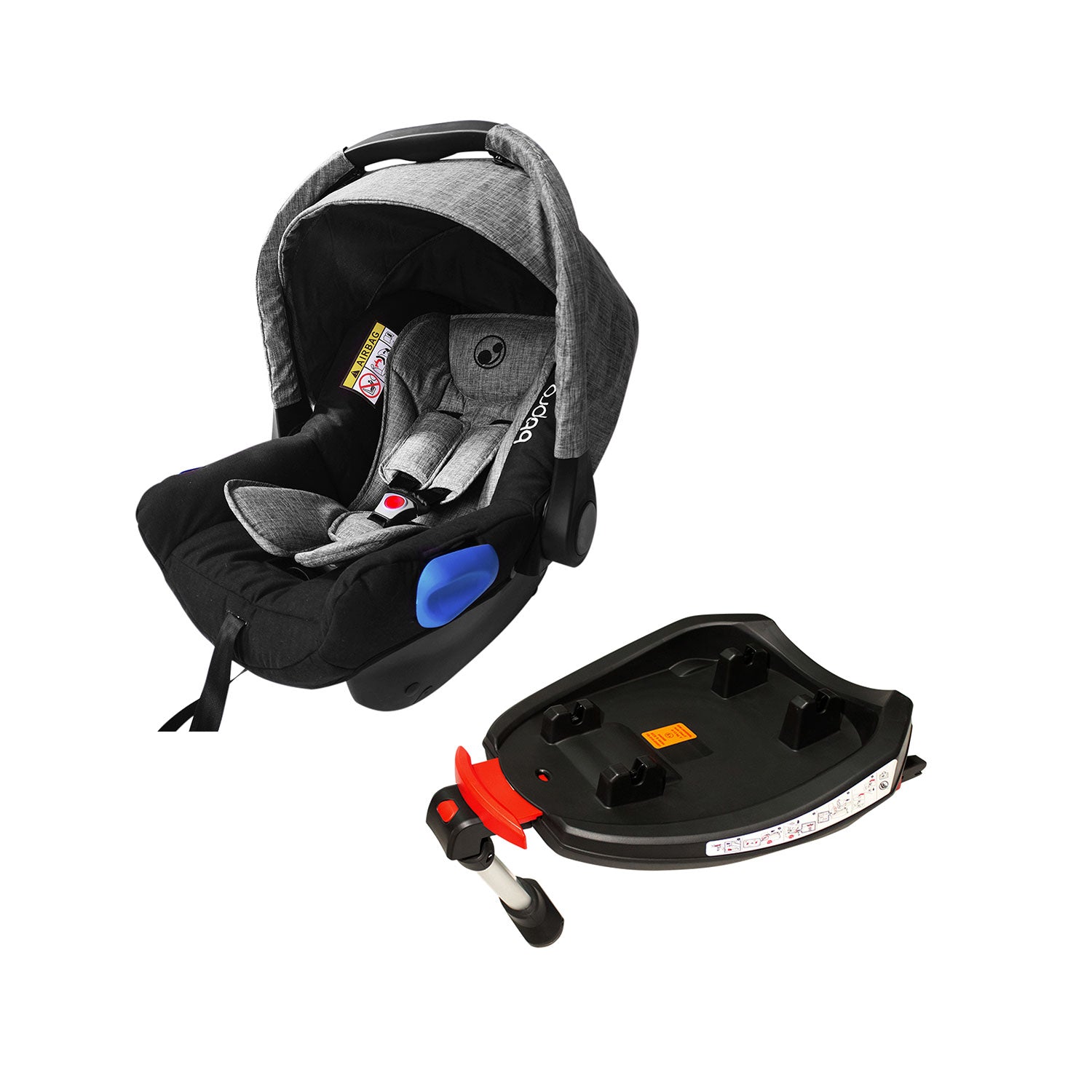 Silla de Auto Zoe Gris + Base Isofix para Silla Zoe