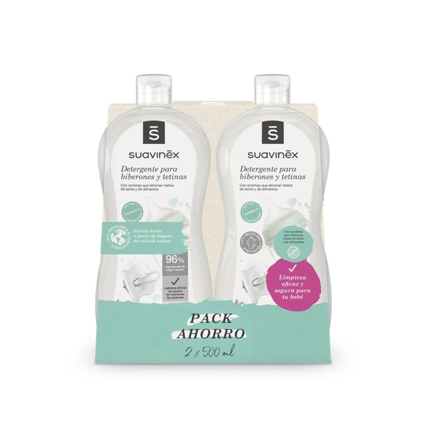 Pack de Dos Detergentes Liquidos Para Chupetes y Mamaderas 500ml c/u